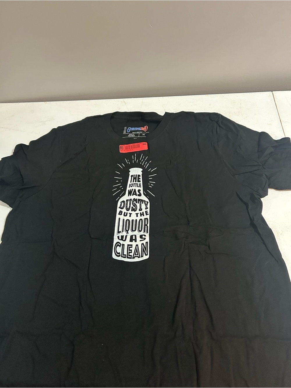 Grateful Dead Black Tee with White Bottle Graphic